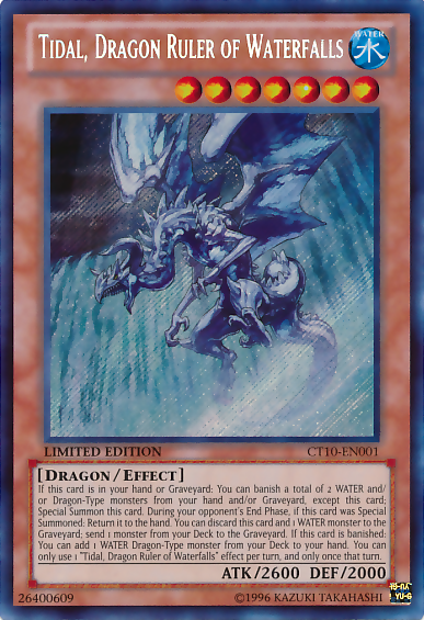 Tidal, Dragon Ruler of Waterfalls [CT10-EN001] Secret Rare