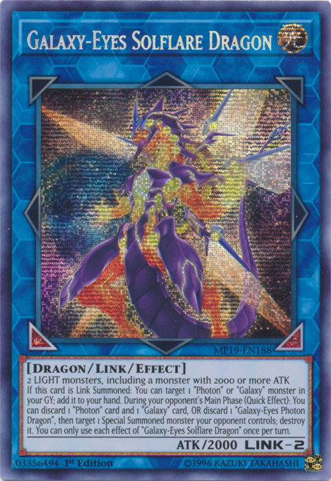 Galaxy-Eyes Solflare Dragon [MP19-EN188] Prismatic Secret Rare