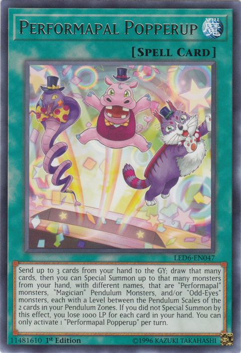 Performapal Popperup [LED6-EN047] Rare